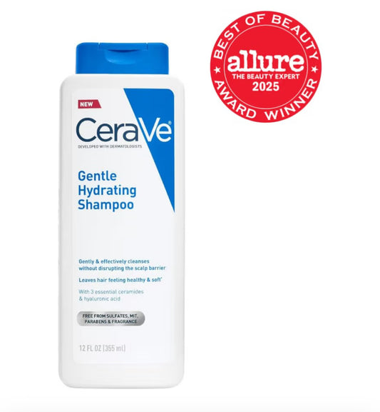 CeraVe Sagte Hydrerende Sjampoe m/ Seramiede, Niasinamied & Hialuroonsuur vir Alle Haartipes (355 ml)