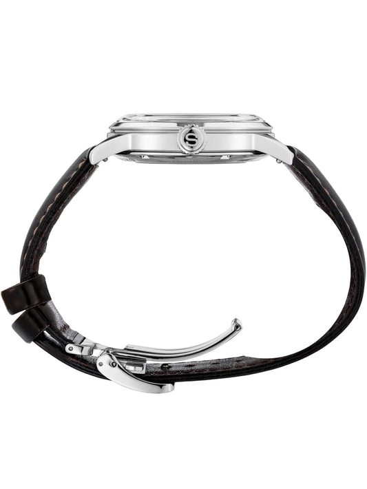 SEIKO Outomatiese Horlosie vir Mans - Presage Cocktail Time - Patroon met Goue Syfers en Datumkalender, 50m Waterbestand