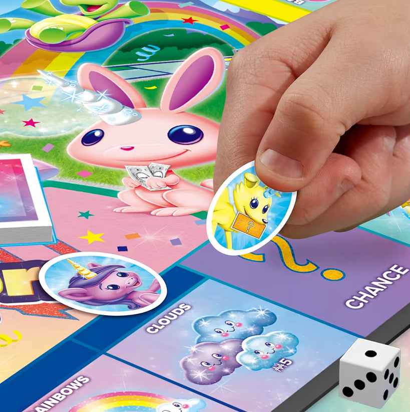 Monopoly Junior: Unicorn Edition Board Game - Magical-Themed Indoor Family Game
