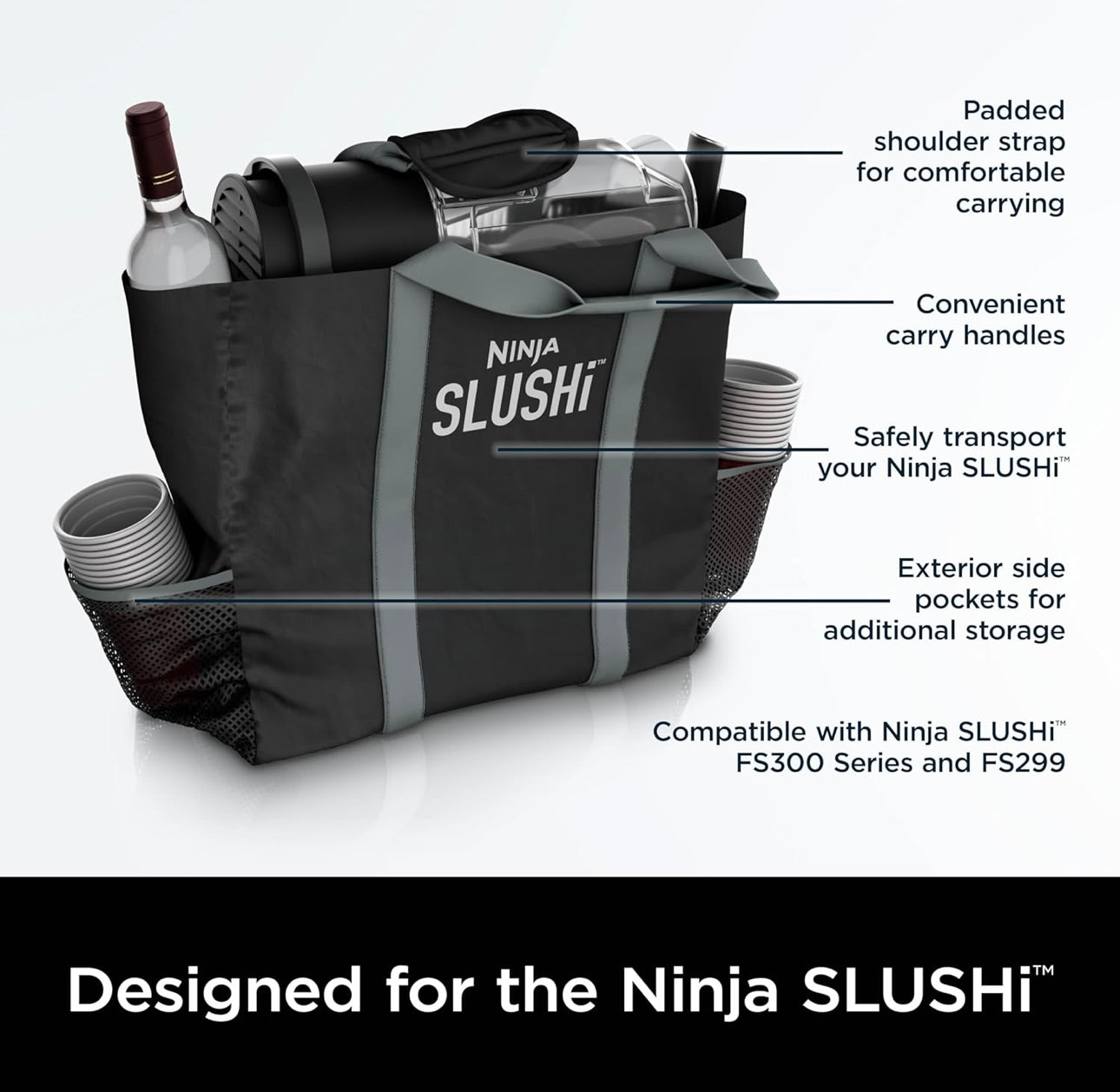 Ninja SLUSHi-reispartytassie, versoenbaar met FS300-reeks en FS299 - Swart