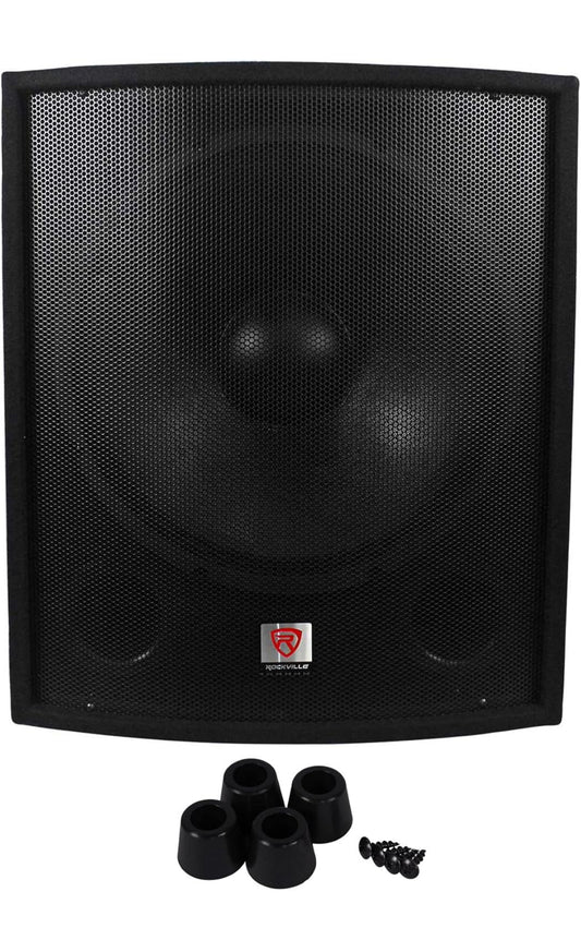 Rockville SBG1188 18" 1000 Watt Passiewe 8-Ohm Pro DJ Subwoofer + Staalwiele