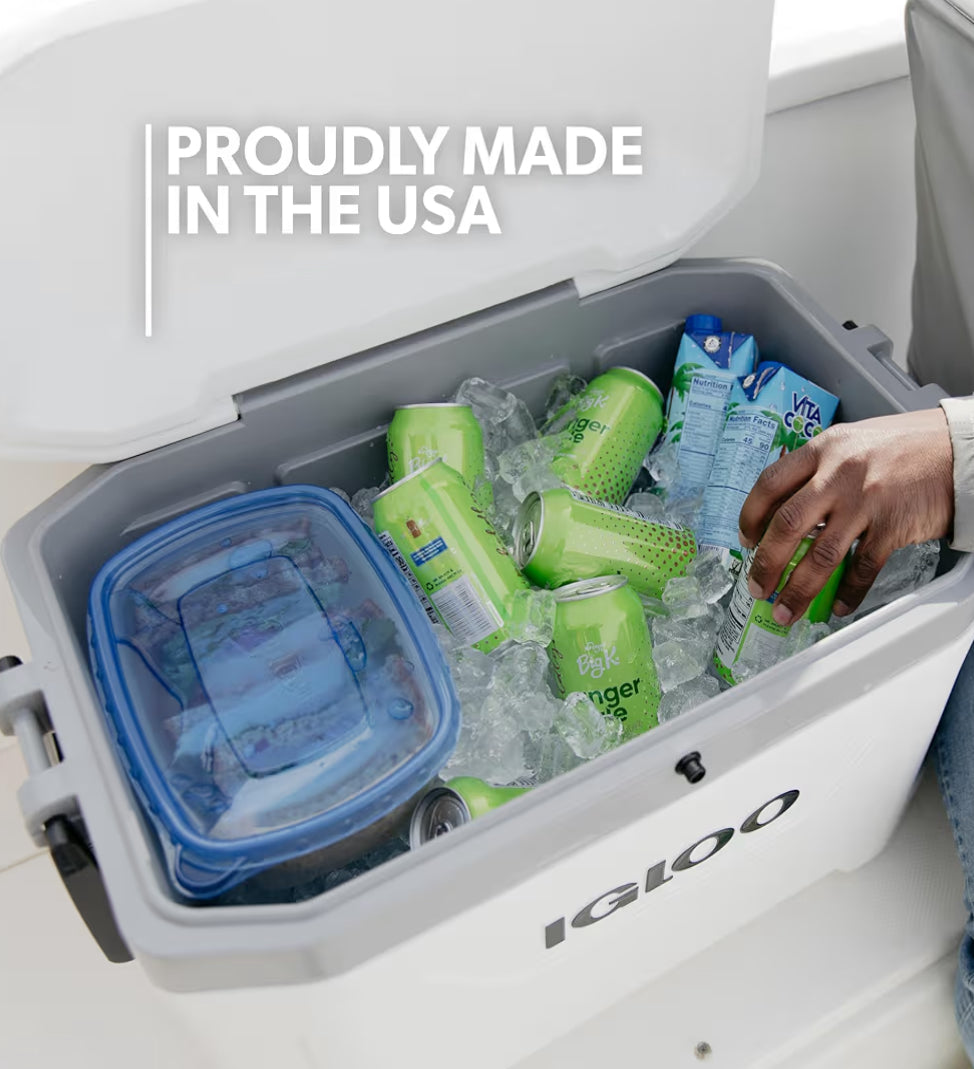 Igloo Marine Insulated Hard Shell Ice Chest Cooler - Great for Outdoors & Travel