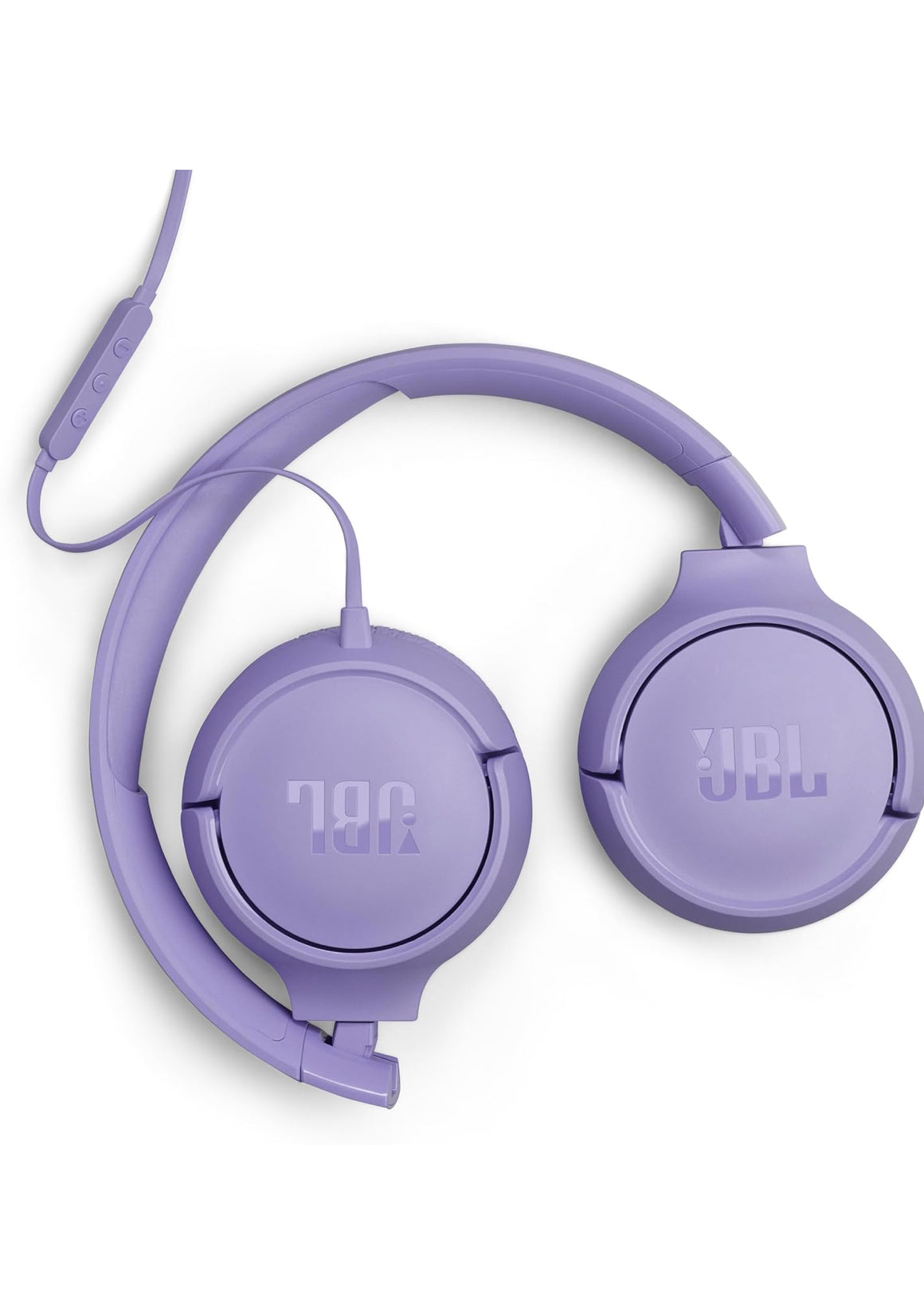 JBL Tune 520C - USB-C Wired on-Ear Headphones with Hi-Res Audio Support, Pure Bass Sound, Comfort fit, USB-C connectivity, 3-Button Remote with Microphone and EQ presets Control (Purple)