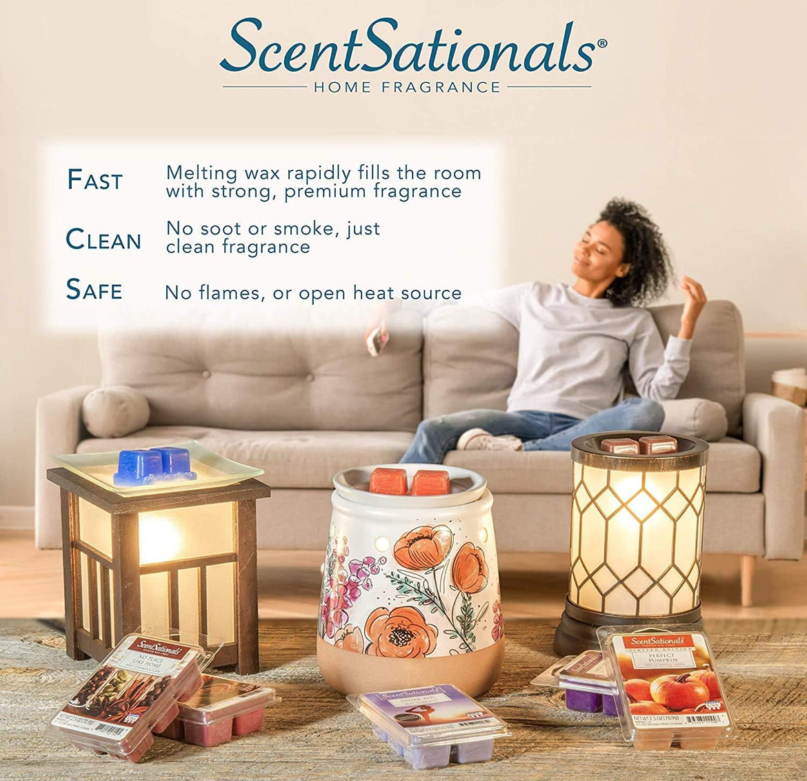 Scentsationals Wax Melts, Wax Cubes Strong Scent - Tropical Fiesta - Long Lasting Scented Melts for Warmer - 10oz (PACK OF 4)