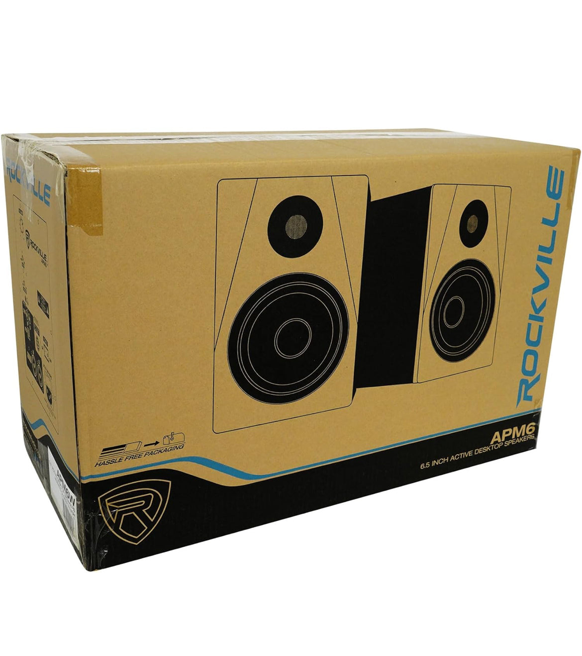 Rockville 2 APM6W 6.5" 350W Powered Studio Monitors+Stands+Pads+Headphones