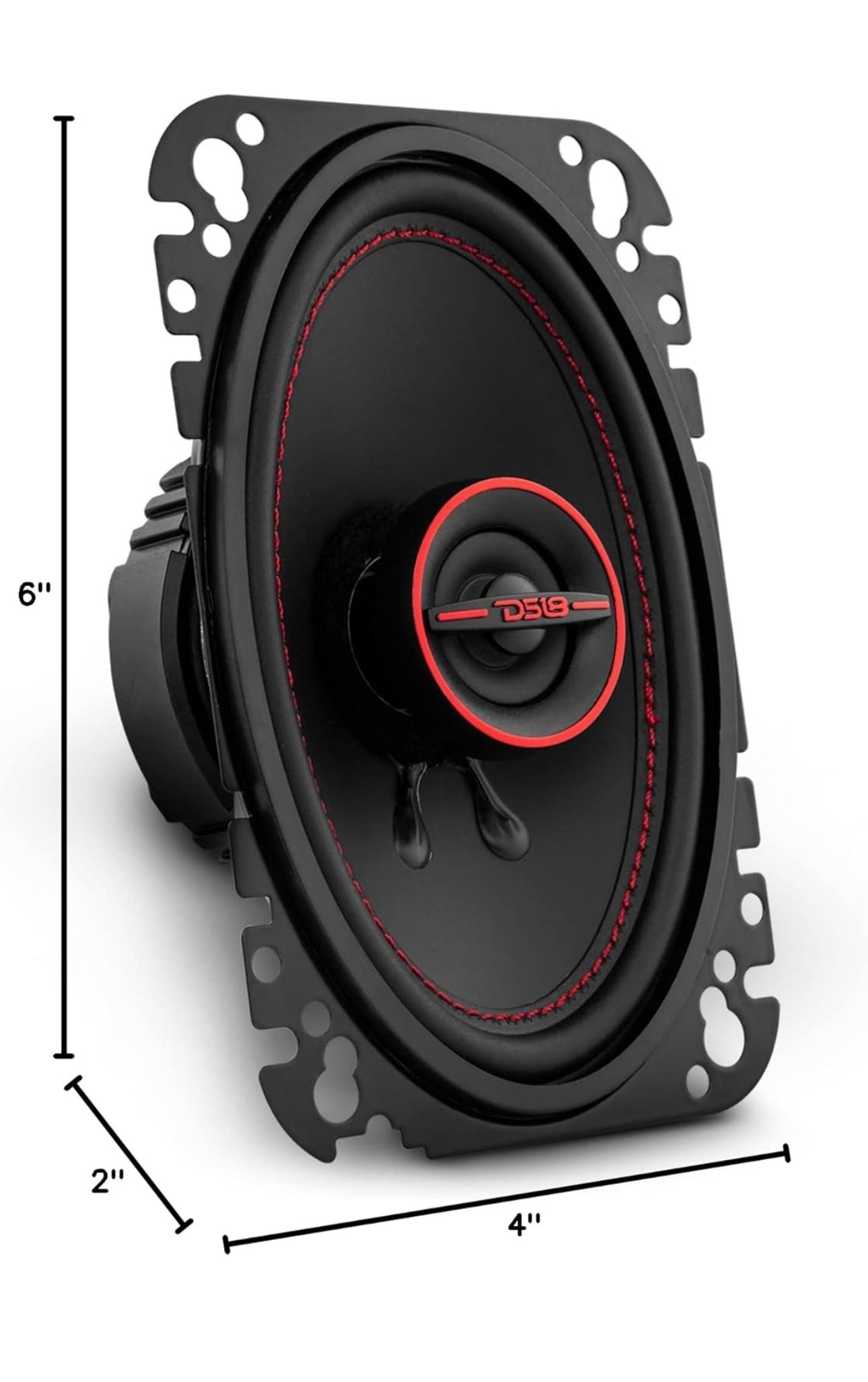 DS18 G4.6Xi GEN-X 4x6 INCH 2-Way Coaxial Speakers 135 Watts Max Power 4-Ohm - PAIR