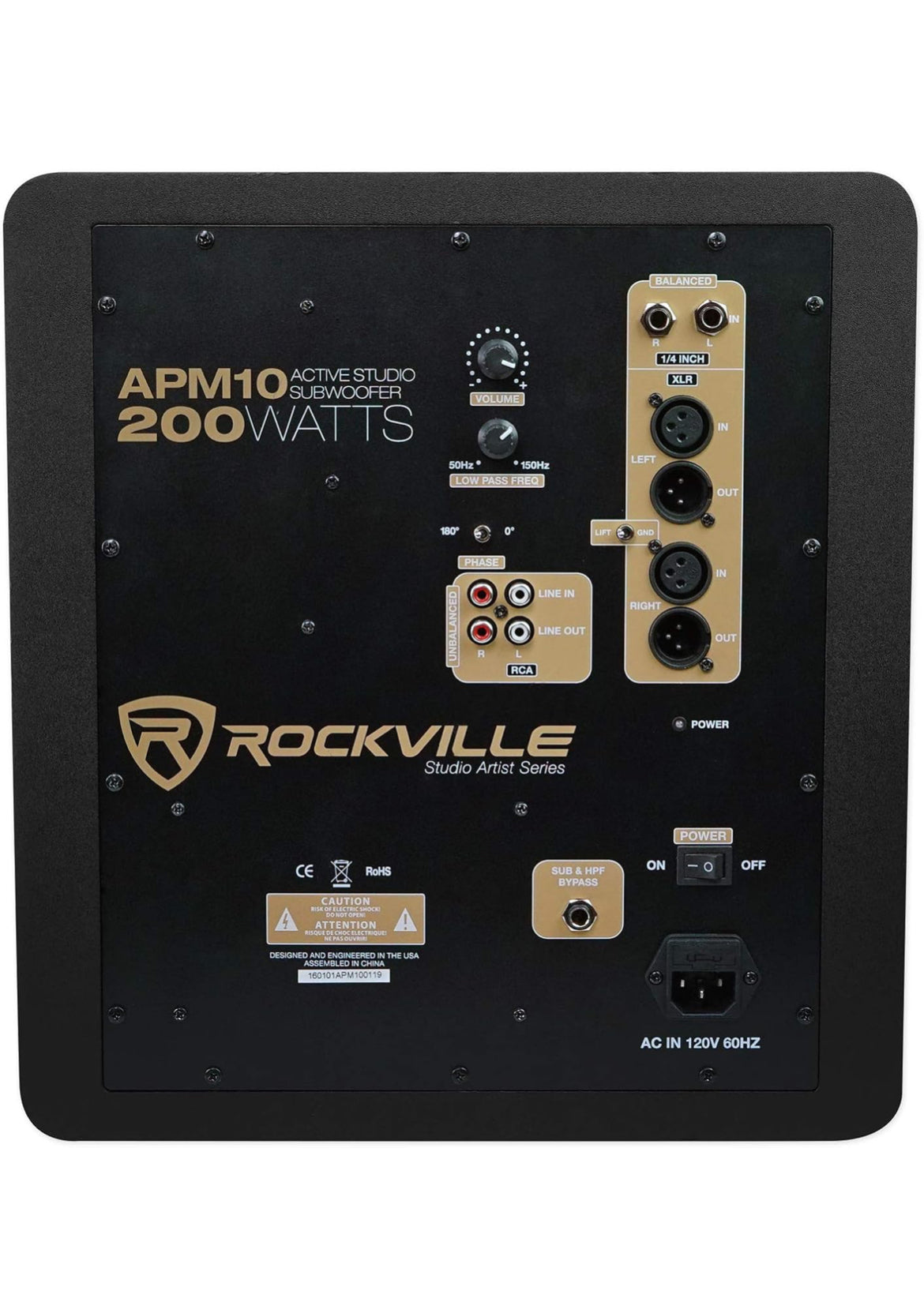 Rockville Apm6c 6.5" 2-Way 350W Active/Powered USB Studio Monitor Speakers Pair