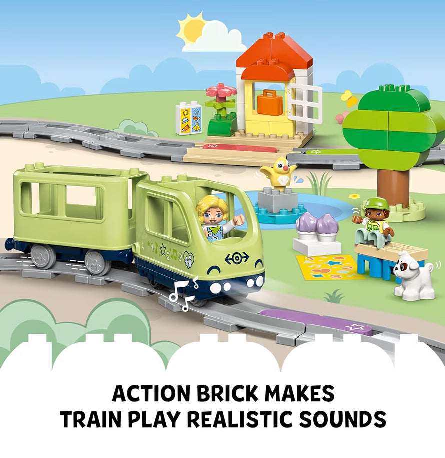 LEGO DUPLO Town Interaktiewe Avontuurtreinstel - Bou / Leer Treinspeelstel met Liggies en Klanke