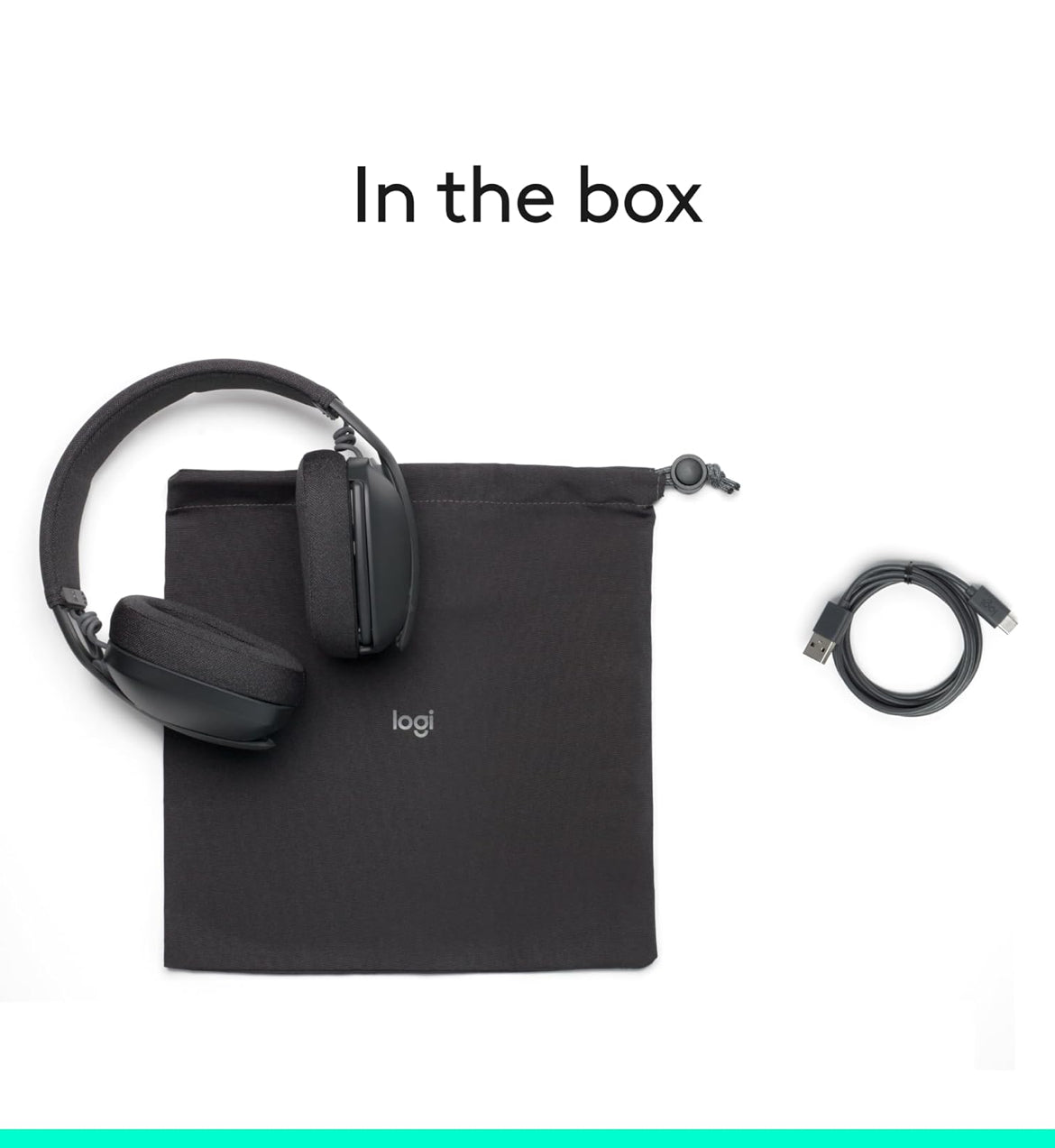 Logitech Zone Vibe 100 Liggewig Draadlose Oor-oor-koptelefoon met Geraasdempende Mikrofoon, Gevorderde Multipoint Bluetooth-koptelefoon, Werk met Teams, Google Meet, Zoom, Mac/PC - Grafiet