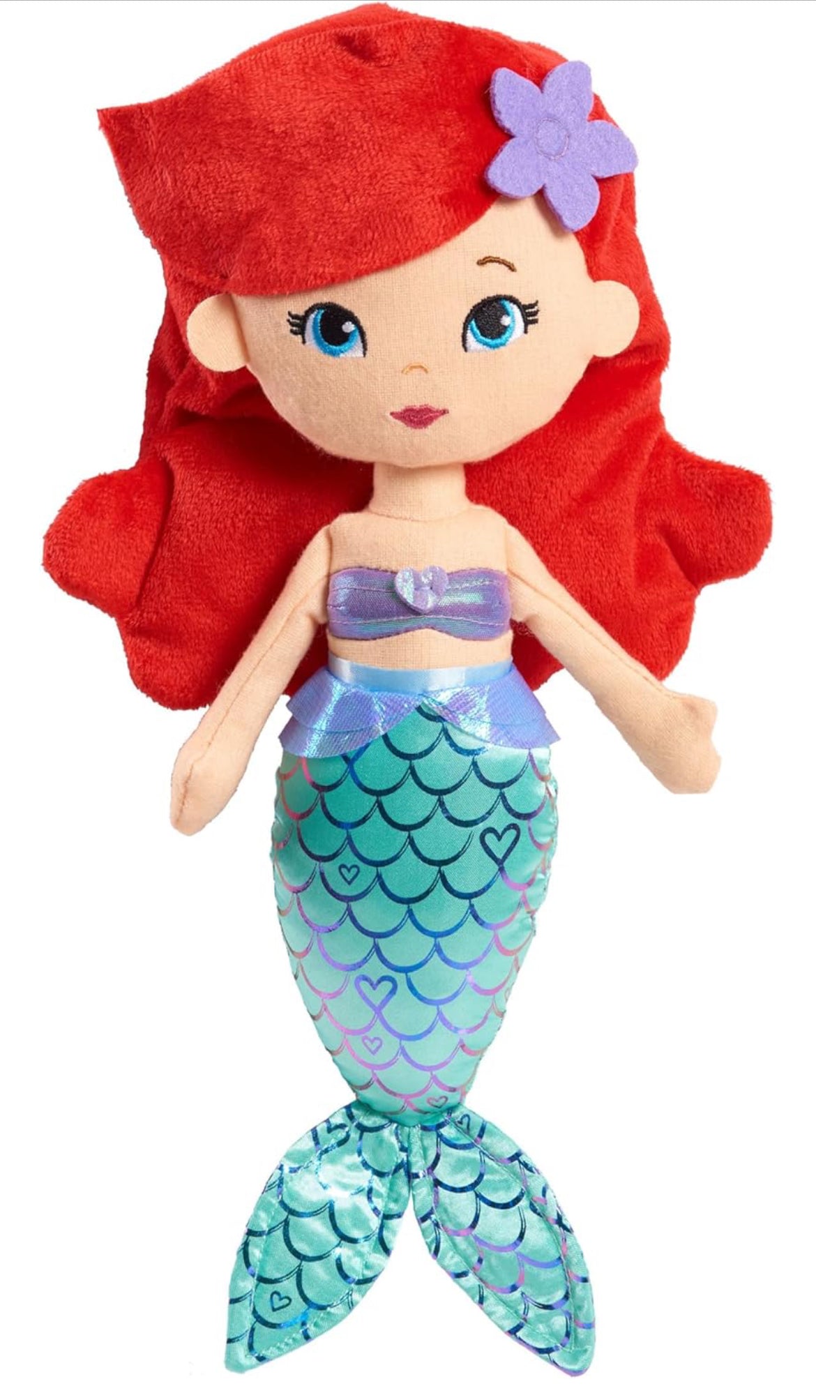 Disney Princess So Sweet Princess Ariel, 13.5-Inch Plush with Red Hair, The Little Mermaid, Kids Toys for Ages 3 Up by Just Play