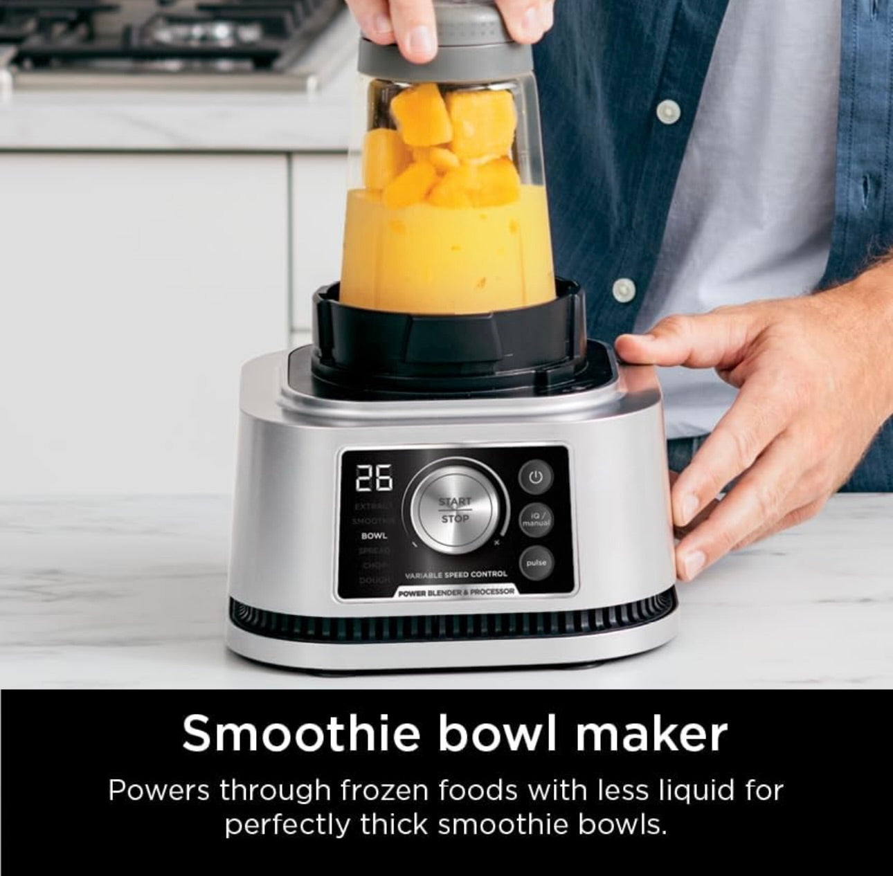 Ninja Blender For Kitchen Food Processor Combo System Smoothie Maker & Nutrient Extractor 6 Functions 72-oz. Pitcher & To-Go Cups - Silver SS351