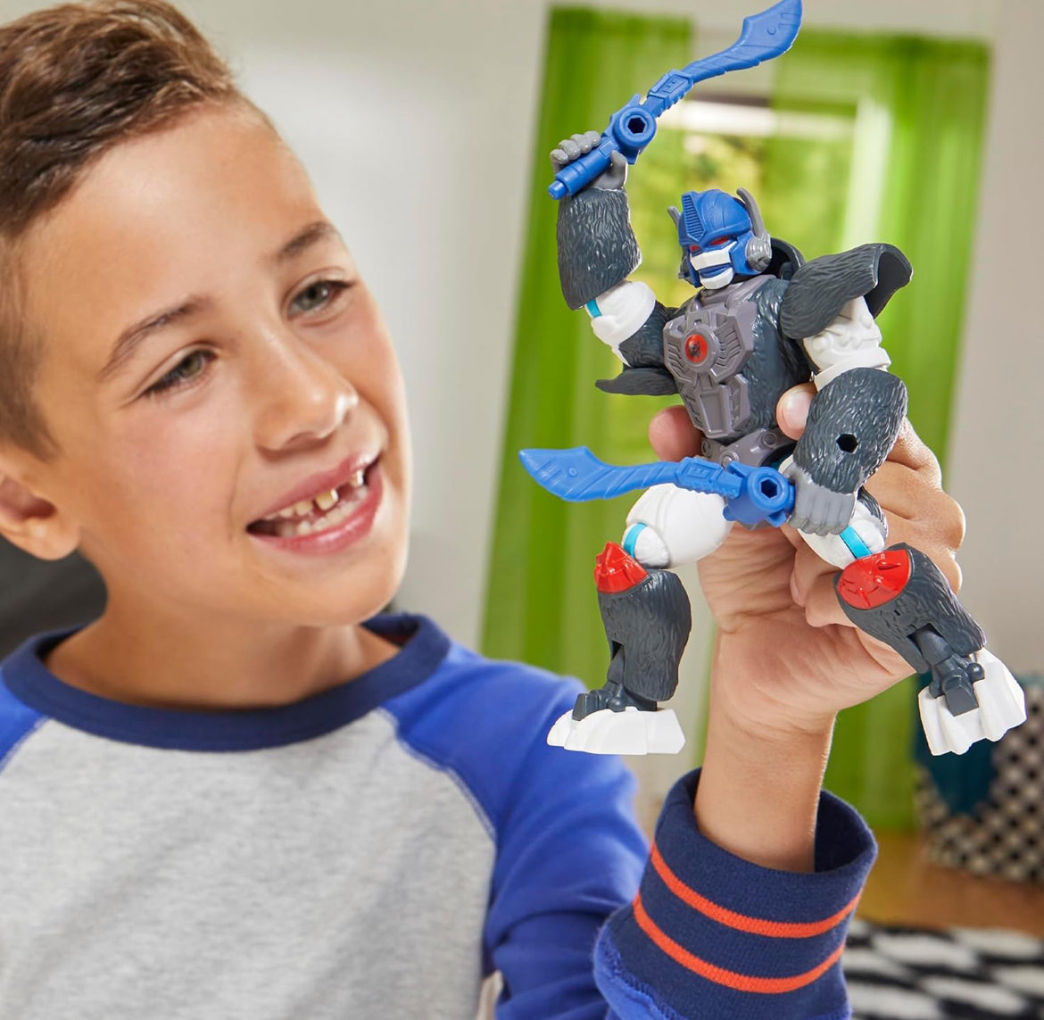 Transformers MixMashers Optimus Primal Custom Mix-and-Match Action Figure & Accessories, 5-Inch-Scale (12 cm) Robot Toys for Kids Ages 4+