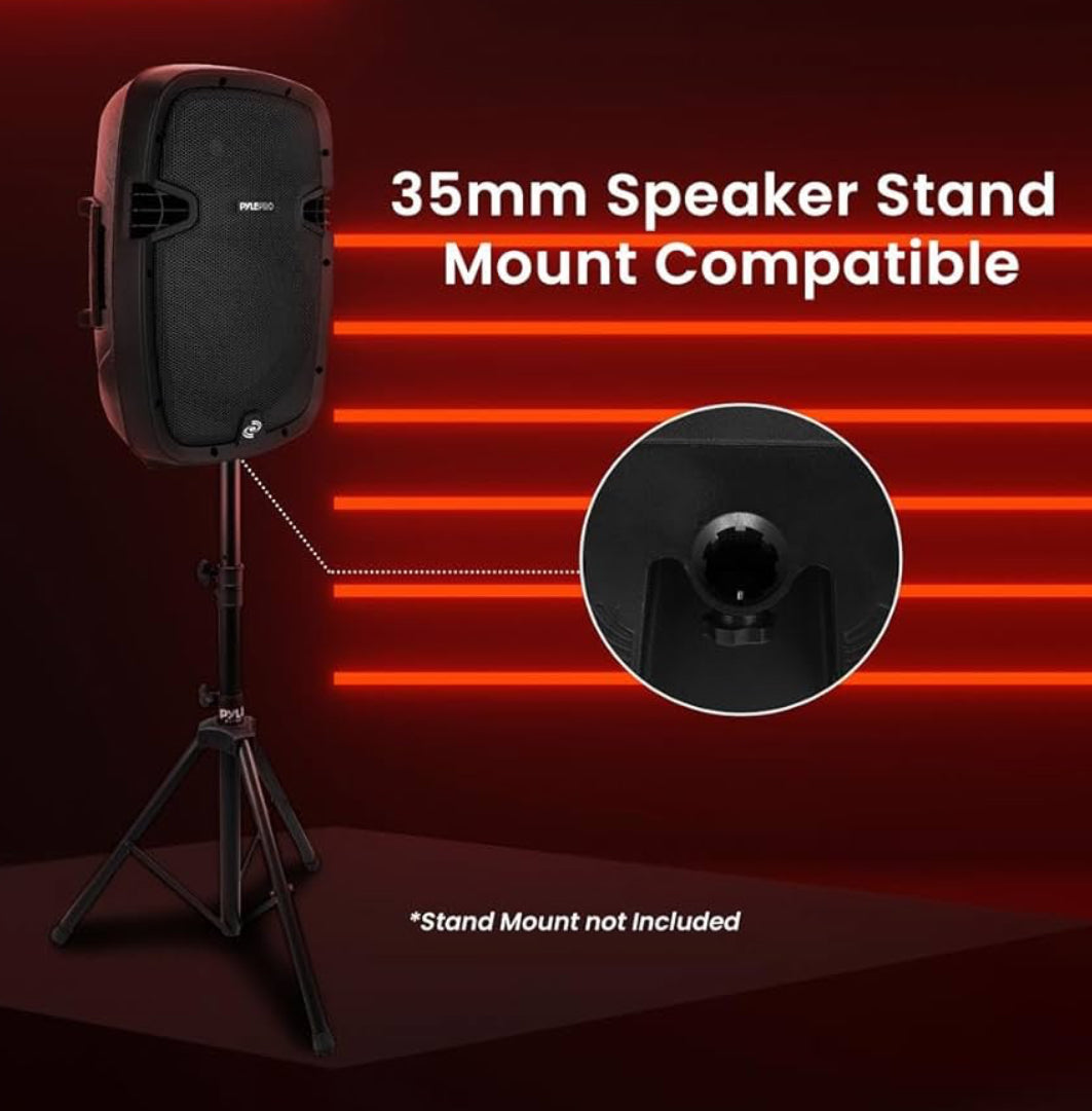 PRO 1000W Aangedrewe Bluetooth PA-stelsel luidsprekers - Aktief m/ 10" Subwoofer Monitorluidspreker en ingeboude USB