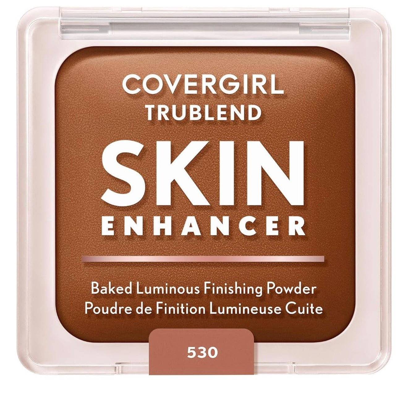 COVERGIRL TruBlend Skin Enhancer Baked Luminous Finishing Face Powder, with Hyaluronic Acid and White Rose Extract, Sheer & Buildable - 530 Cocoa Brownie