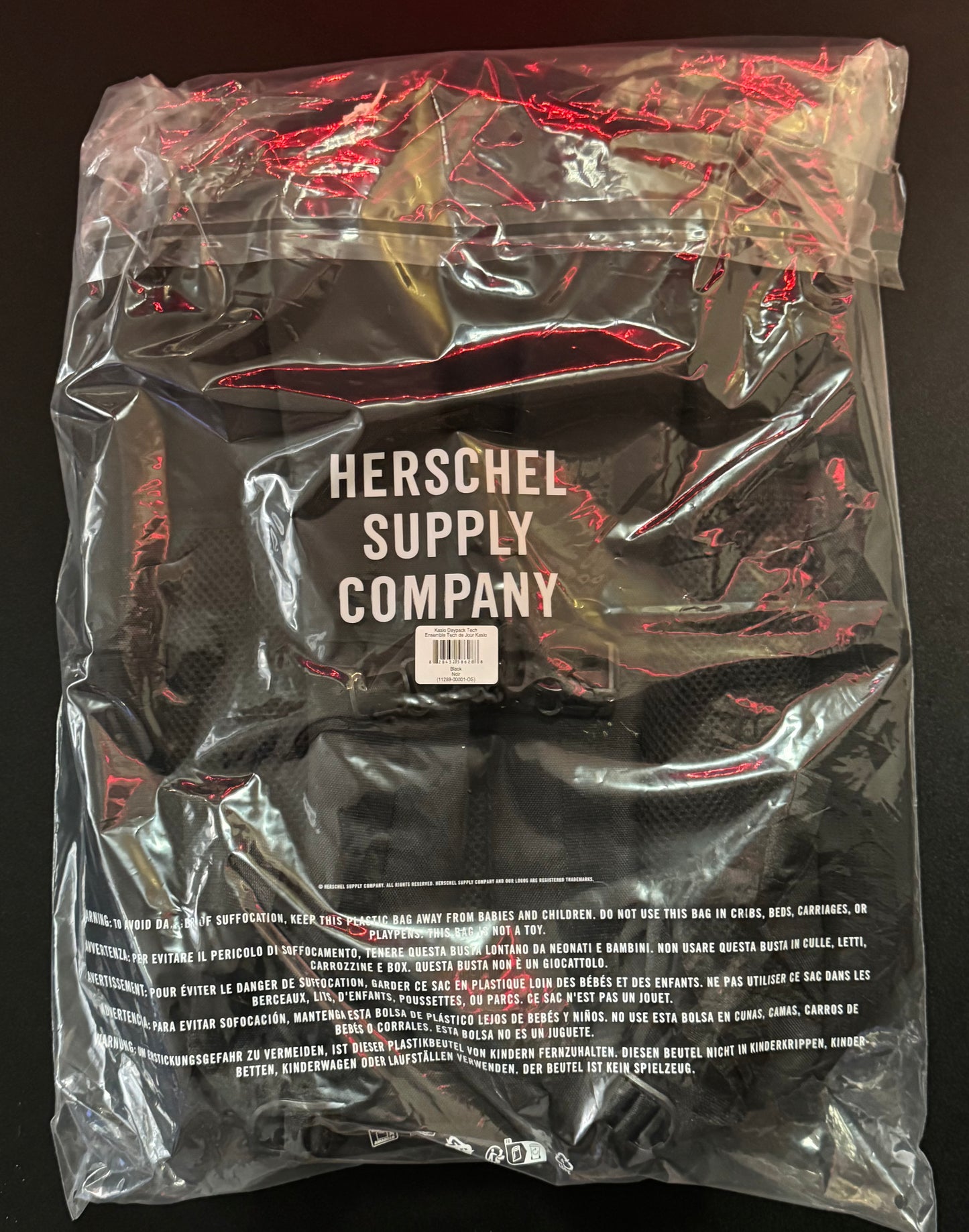 Herschel Supply Co. 3-Piece Travel Set: Backpack, Duffel Bag & Toiletry Kit - Black / Tan Straps NEW