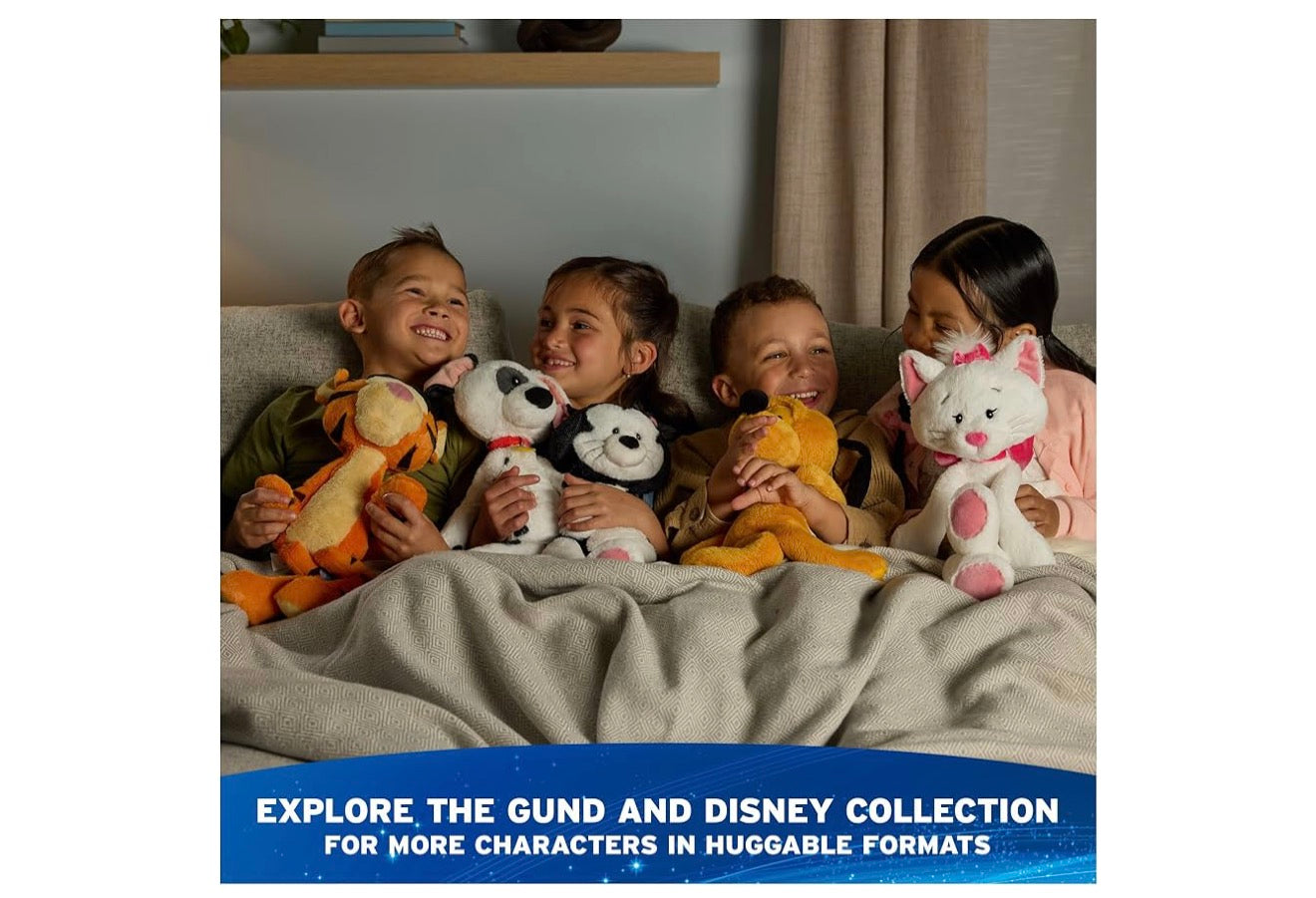 Disney 25cm Poeh en Knorretjie Gebreide Plaasdiere, Winnie die Poeh, Opgestopte Dier vir Ouderdomme 1 en Ouers - Geel/Pienk