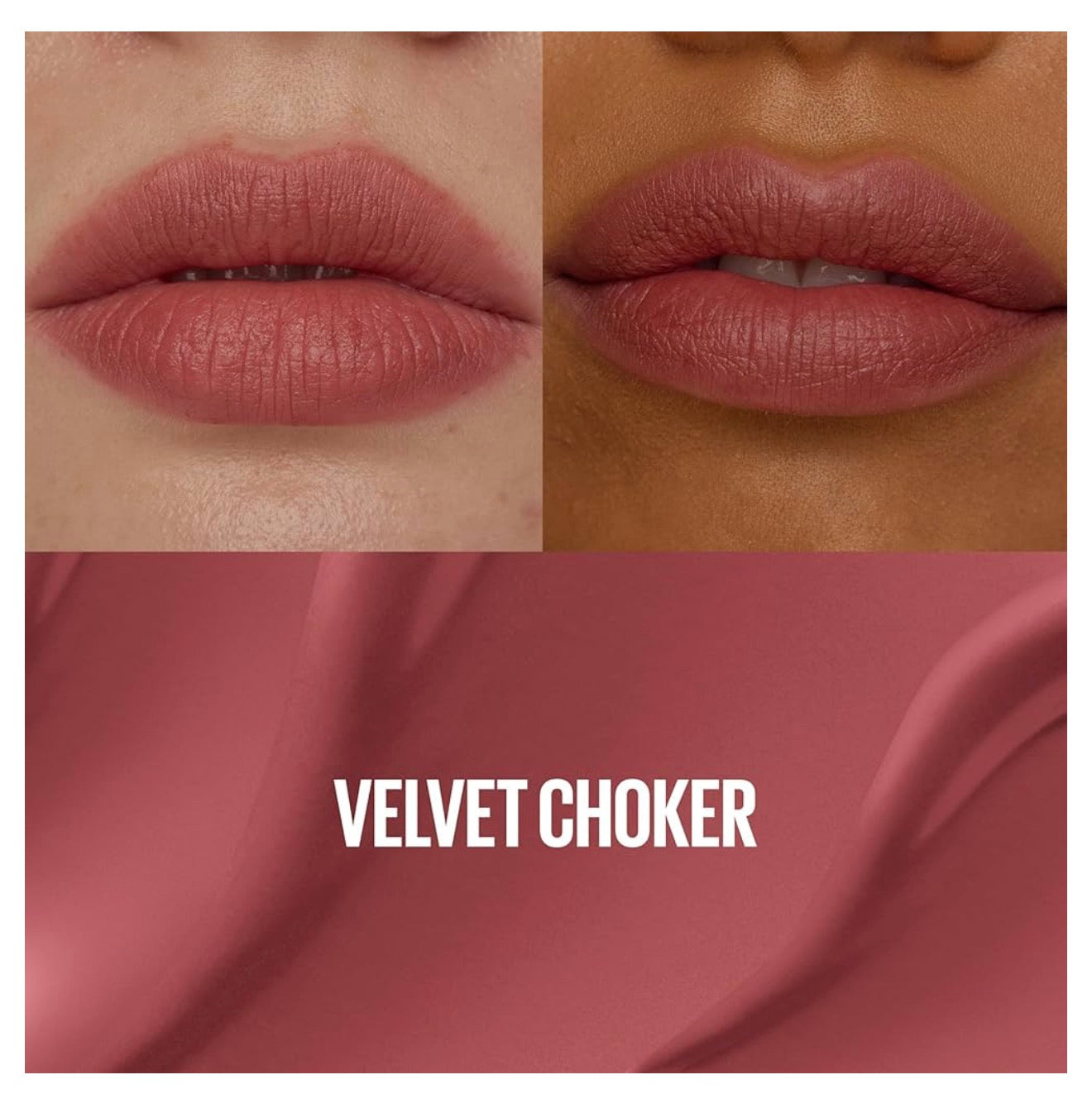 MAYBELLINE Super Stay Teddy Lip Tint, Langblywende Mat Lipstiffie vir Tot 12 Uur Dra - (Velvet Choker 1ct