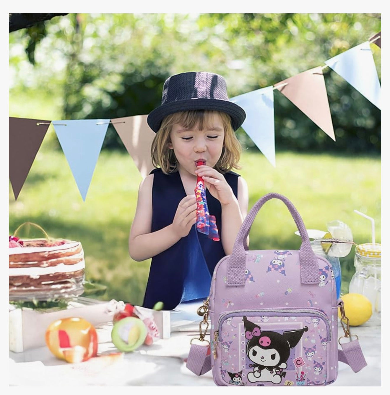Oulike Strokie Dratas, Crossbody Sakke vir Meisies, Verstelbare Band Sling Rugsak - (PERS)
