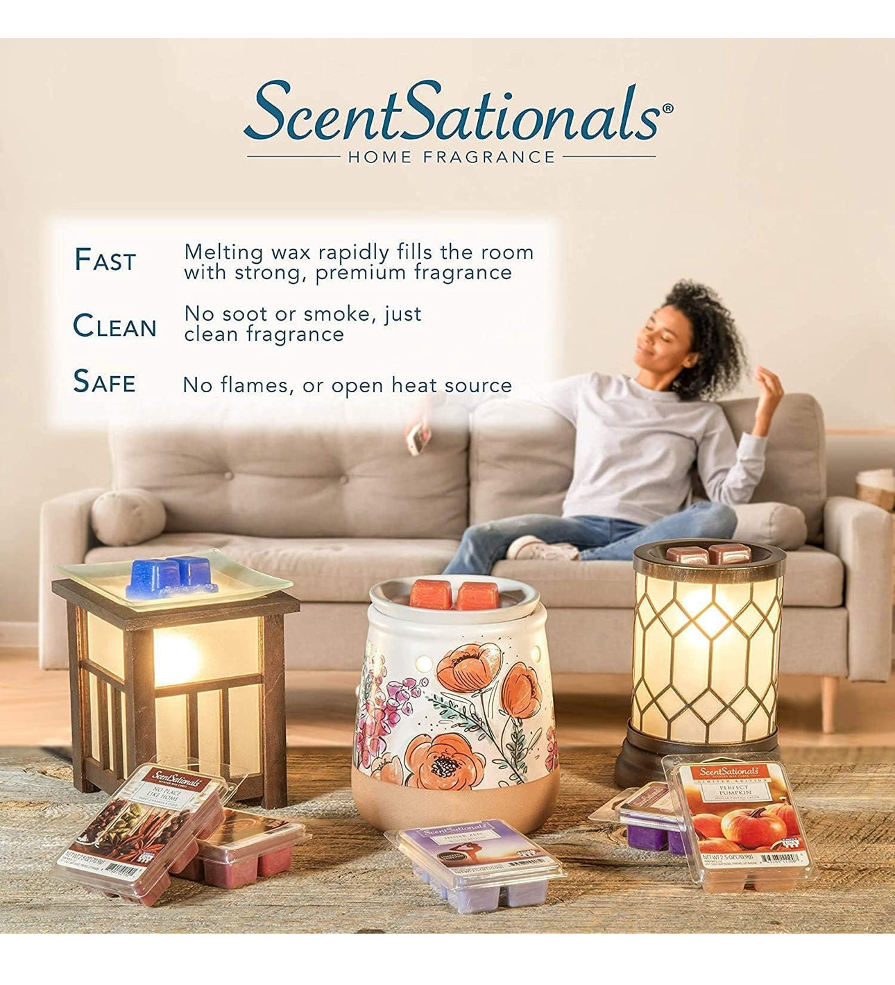 Scentsationals Wax Melts, Wax Cubes Strong Scent - Honeysuckle Nectar - 4PK