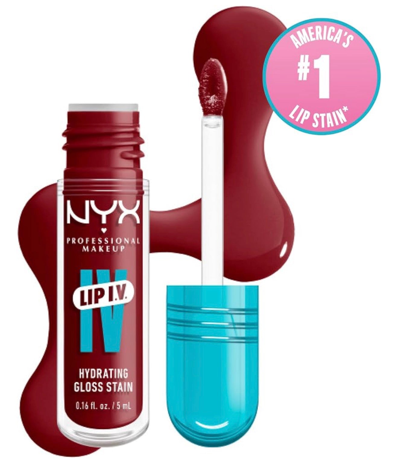 NYX PRO MAKEUP Lip IV Hydraterende Glans Lipvlek met 12H Hidrasie - Cranberry Splash (Rooi)