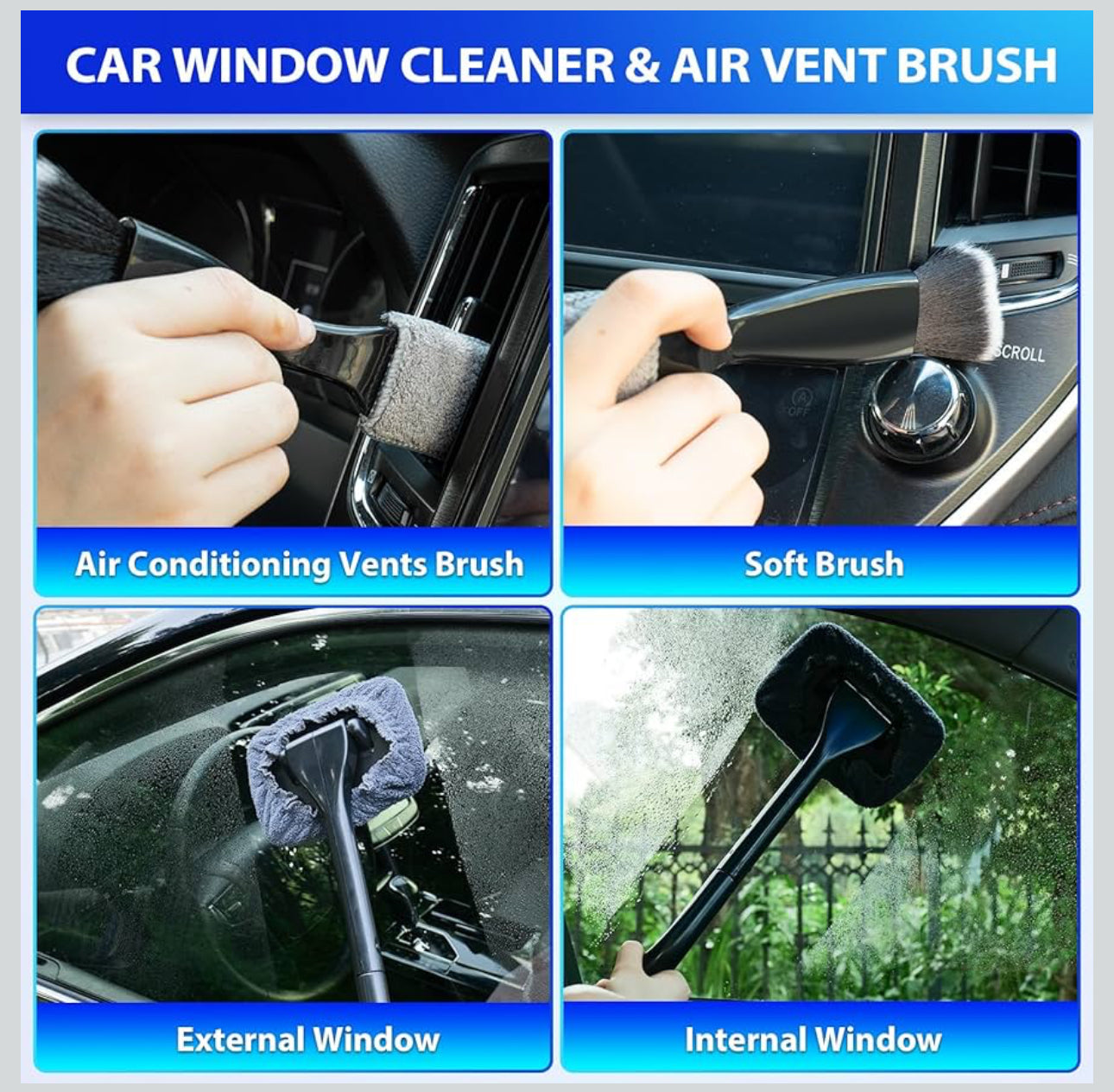 High Power Portable Car Vacuum, Detailing Kit with 8000PA - Including 7Pcs Detailing Brush Set and Carry On Bag