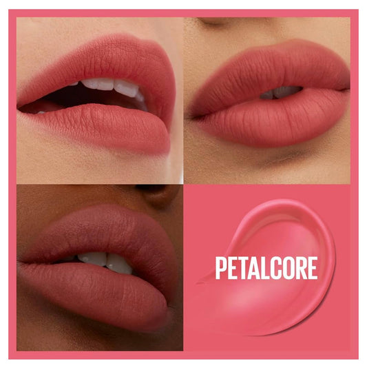 MAYBELLINE Super Stay Teddy Lip Tint, Langblywende Mat Lipstiffie Vir Tot 12 Uur Dra - (Petalcore) 1ct