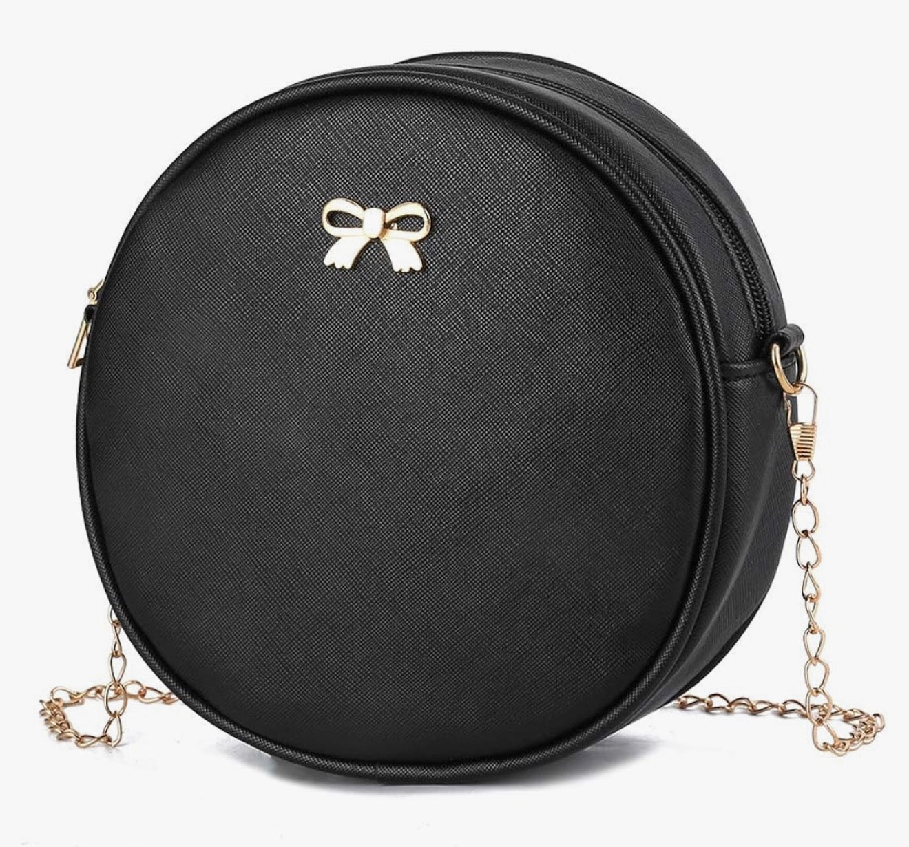 iGirls Bowknot 3-Stukke Mode Leer Rugsak Rugsakhandsak vir Vroue, Rucksack vir Dames Skouersak - (Swart)