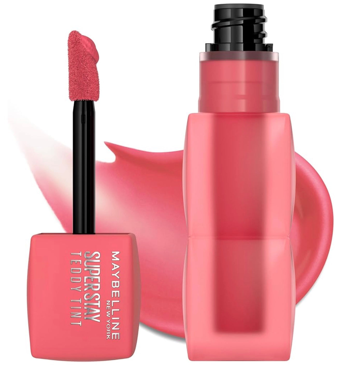 MAYBELLINE Super Stay Teddy Lip Tint, Langblywende Mat Lipstiffie Vir Tot 12 Uur Dra - (Petalcore) 1ct