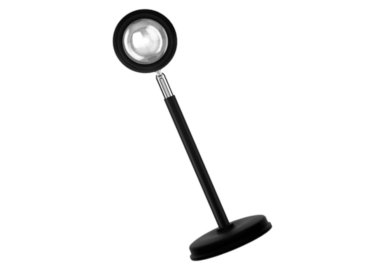 Sonsonderganglamp-projektor, 180 grade rotasie Sonprojeksielig LED-naglig Vloerlamp met USB-poort