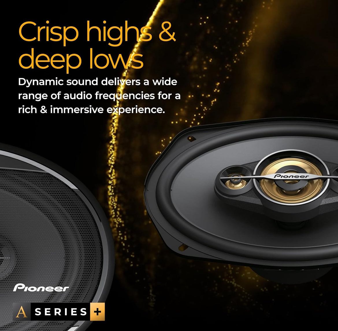 PIONEER A-Series Plus 20 mm (0.75") Component Tweeters 450W Max Crisp High-Frequency Detail, Easy Add-On for Clarity