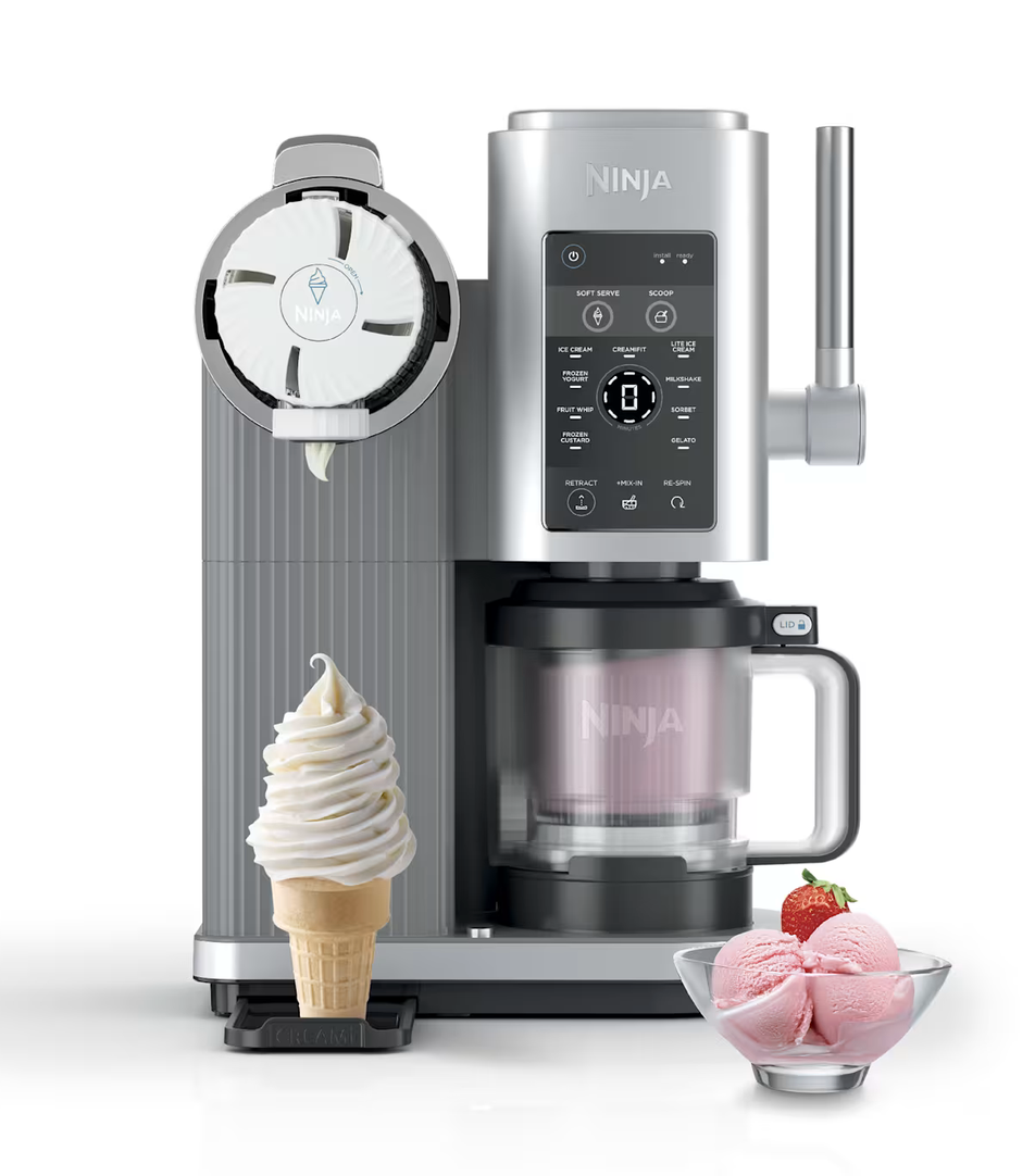Ninja CREAMi Scoop & Swirl 13 in 1 Soft Serve Ice Cream Machine - Silver