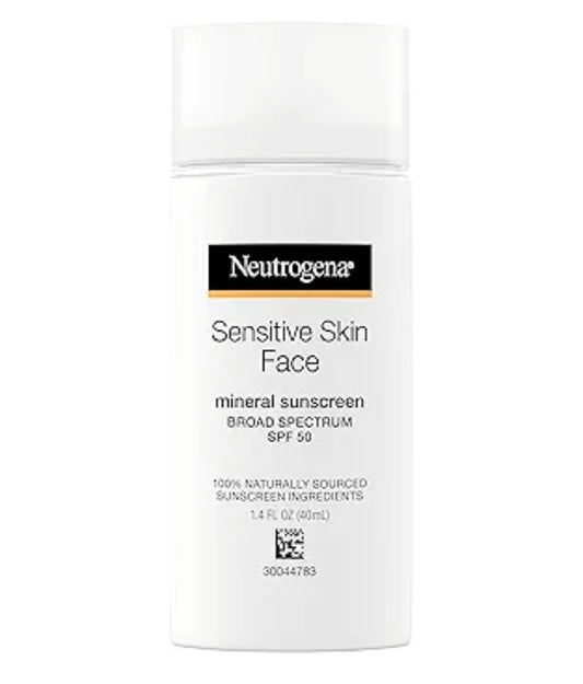 Neutrogena Liquid Mineral Gesigsonblok met SPF 50 Hipoallergeen, Ongeparfumeerd, Nie-komedogenies (41 ml)