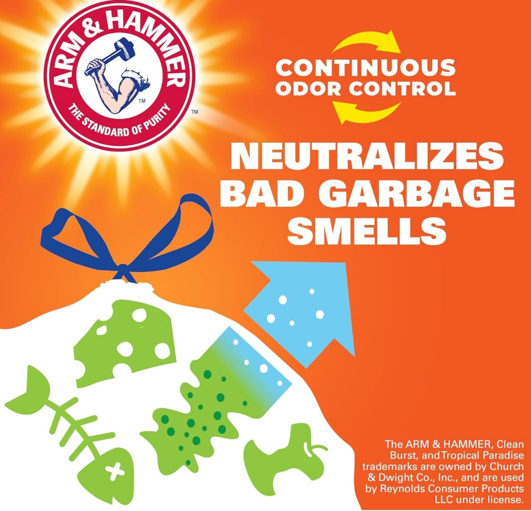 Hefty Ultra Strong Tall Kitchen Trash Bags 13 Gallon Lavender & Sweet Vanilla Scent - 80 Count