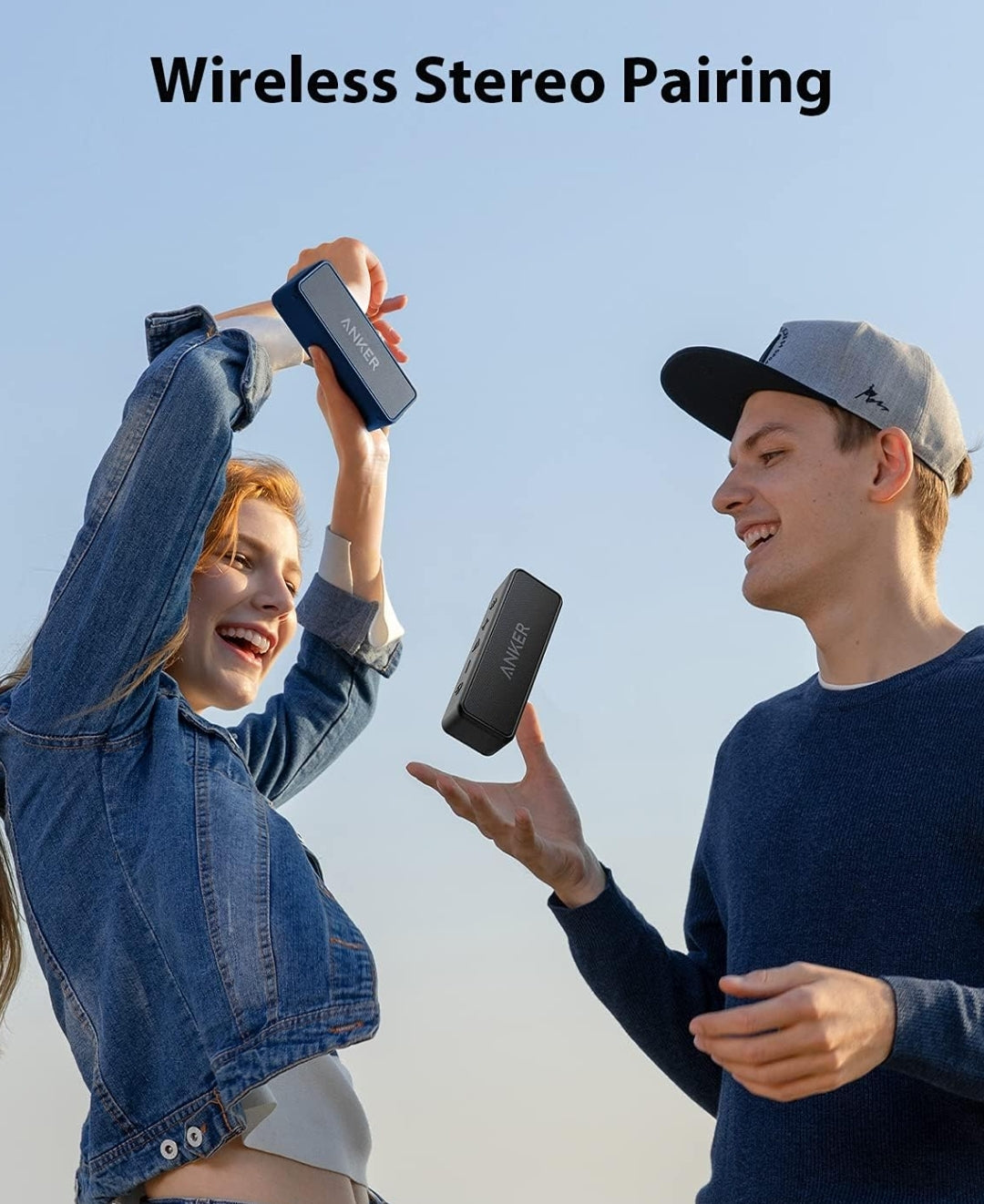 Anker Soundcore 2, 12W Dual-Driver, Portable Bluetooth Speakers for Daily Use, and Wireless, Extended Battery Life, 24-Hour Playtime, IPX7 Water Resistant, Built in Mic, 66 ft Bluetooth Range- Blue