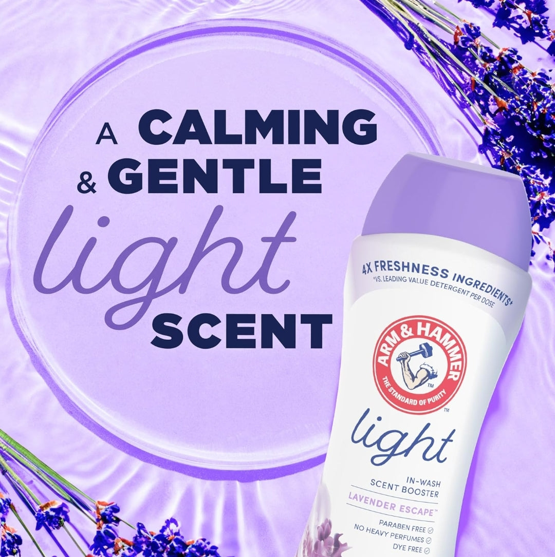 ARM & HAMMER Light In-Wash Laundry Scent Booster - Lavender Escape scent (24 Oz)