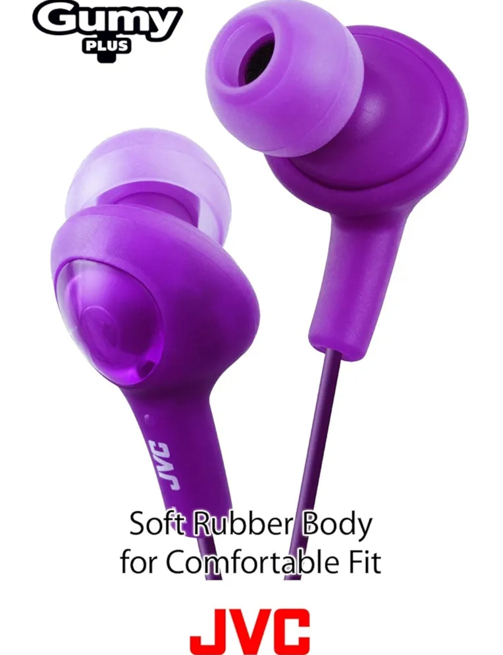 JVC HAFR6V Gumy Plus-koptelefoon (Violet)
