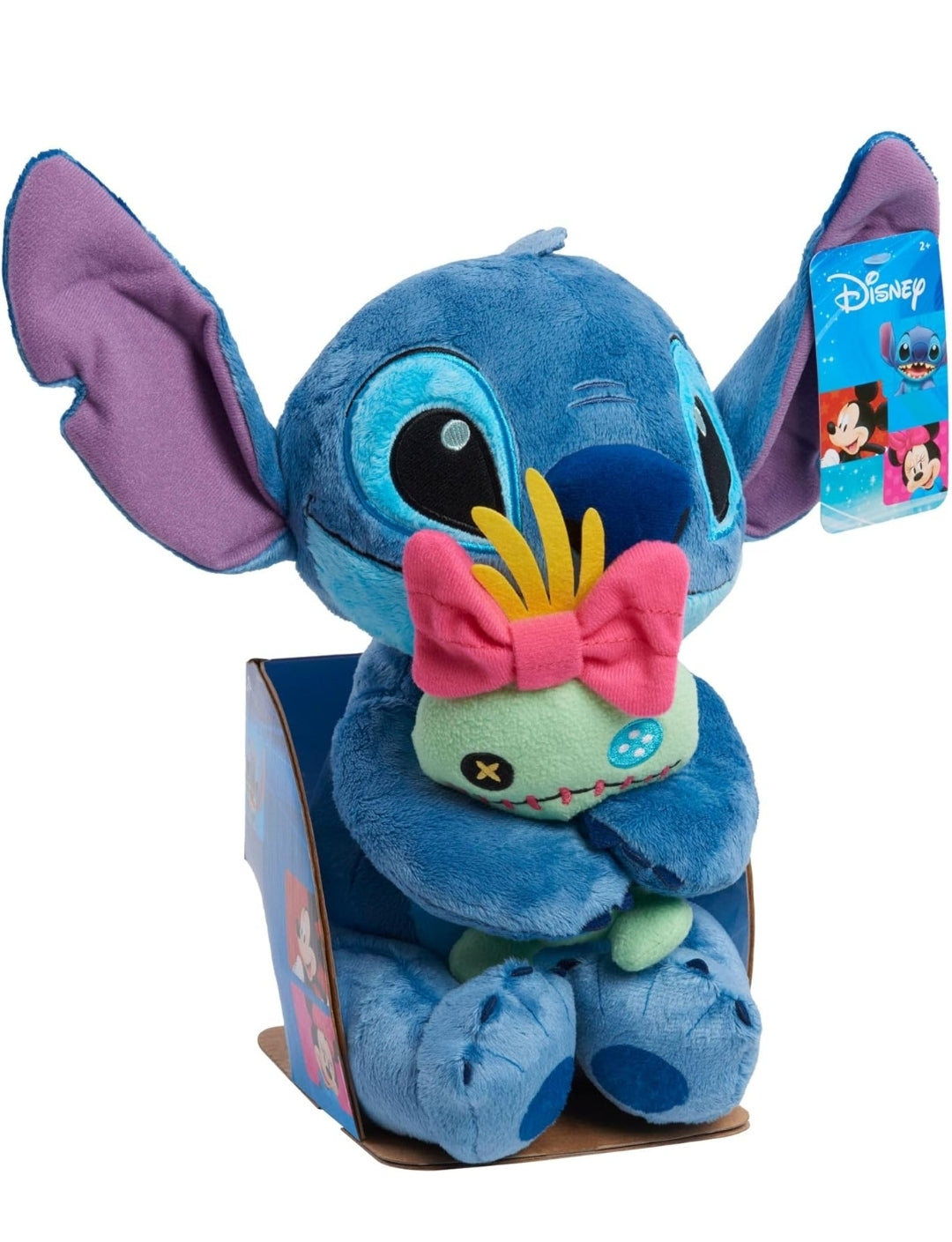Disney Classics Lil Friends Stitch and Scrump Plush Stuffed Animal, Kids Toys for Ages 2 Up by Just Play