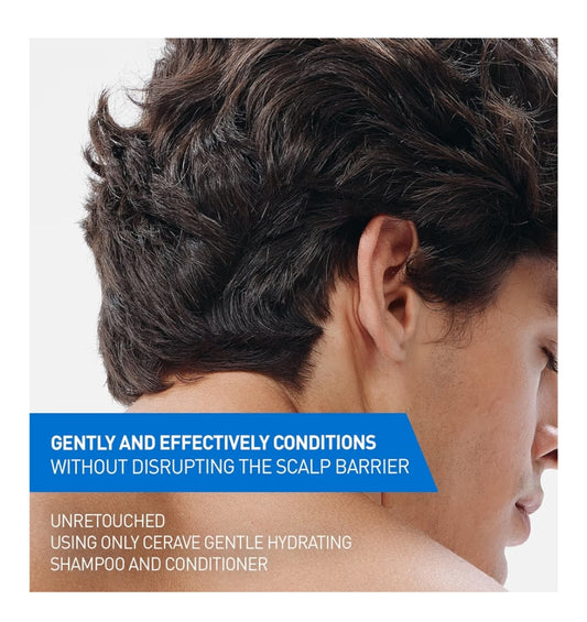 CeraVe Sagte Bevogtigende Sjampoe en Conditioner Stel, m/ Sereamiede, Niasienamied & Hialuroonsuur Vir Sag - Vir Alle Haartipes