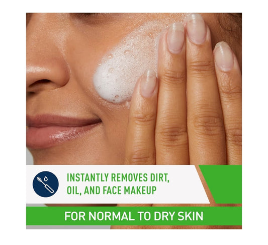 CeraVe Hydrating Cream To Foam Cleanser, Make-upverwyderaar Skuimende Gesigsreiniger met Hialuroonsuur, Normale tot Droë Vel - 19 oz
