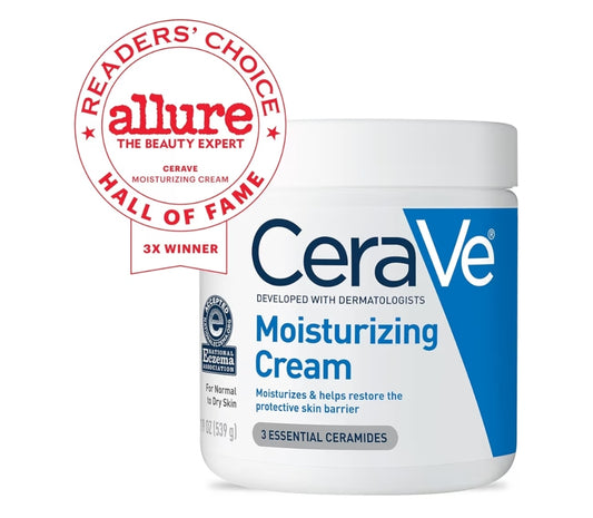 CeraVe Hydraterende Room, Liggaams- en Gesighidreermiddel vir Droë Vel m/ Hialuroonsuur en Skeramiede, Daaglikse Hidreermiddel (19 Oz)
