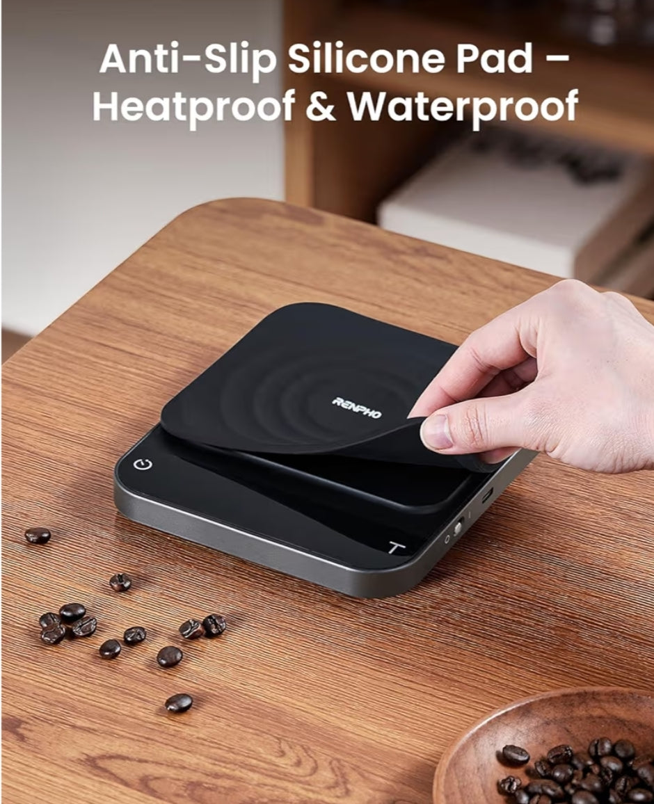 Smart Coffee Scale w/ Timer and Flow Rate Indicator and Body Measuring Tape