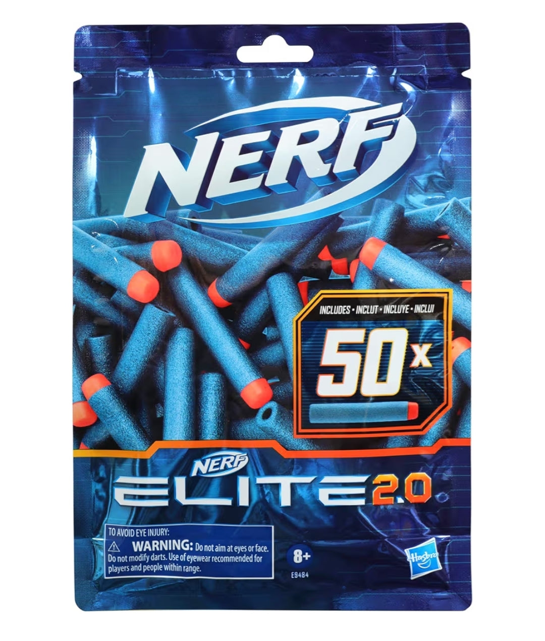 Nerf Elite 2.0 50-Dart Refill Pack, 50 Foam Darts Compatible with All Official Blasters That Use Elite Darts (Pack of 2)