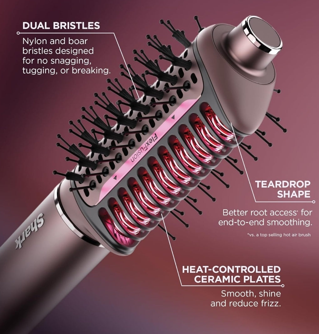 Shark FlexFusion Hair Straightener & Powerful Hair Dryer with Fusion Brush - NEW