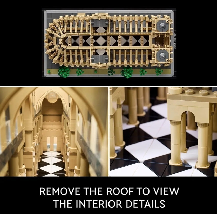 LEGO Argitektuur Notre-Dame de Paris Replika, Argitektoniese Modelstel, Versamelbare Boustel Reis en Kuns (21061)