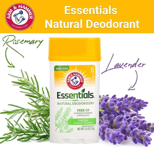 Arm & Hammer Essentials Deodorant, Fresh - 2.5 onse. (Pak van 2)
