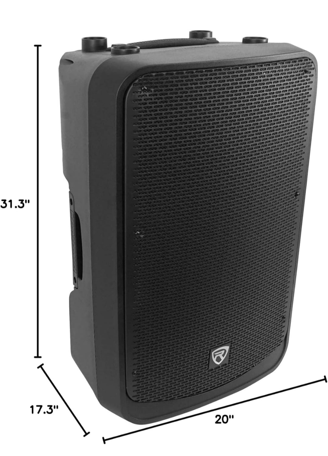 Rockville Titan 15 15" 2000w Powered DJ PA Speaker/Bluetooth/DSP/Wireless Link, Black