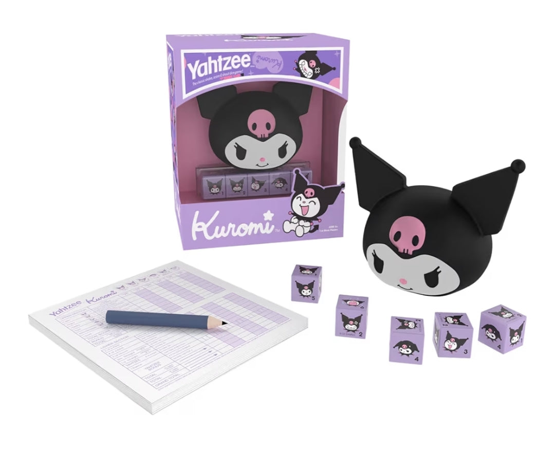 YAHTZEE: Collectible Kuromi Head Dice Featuring Her Adorable Range of Emotions