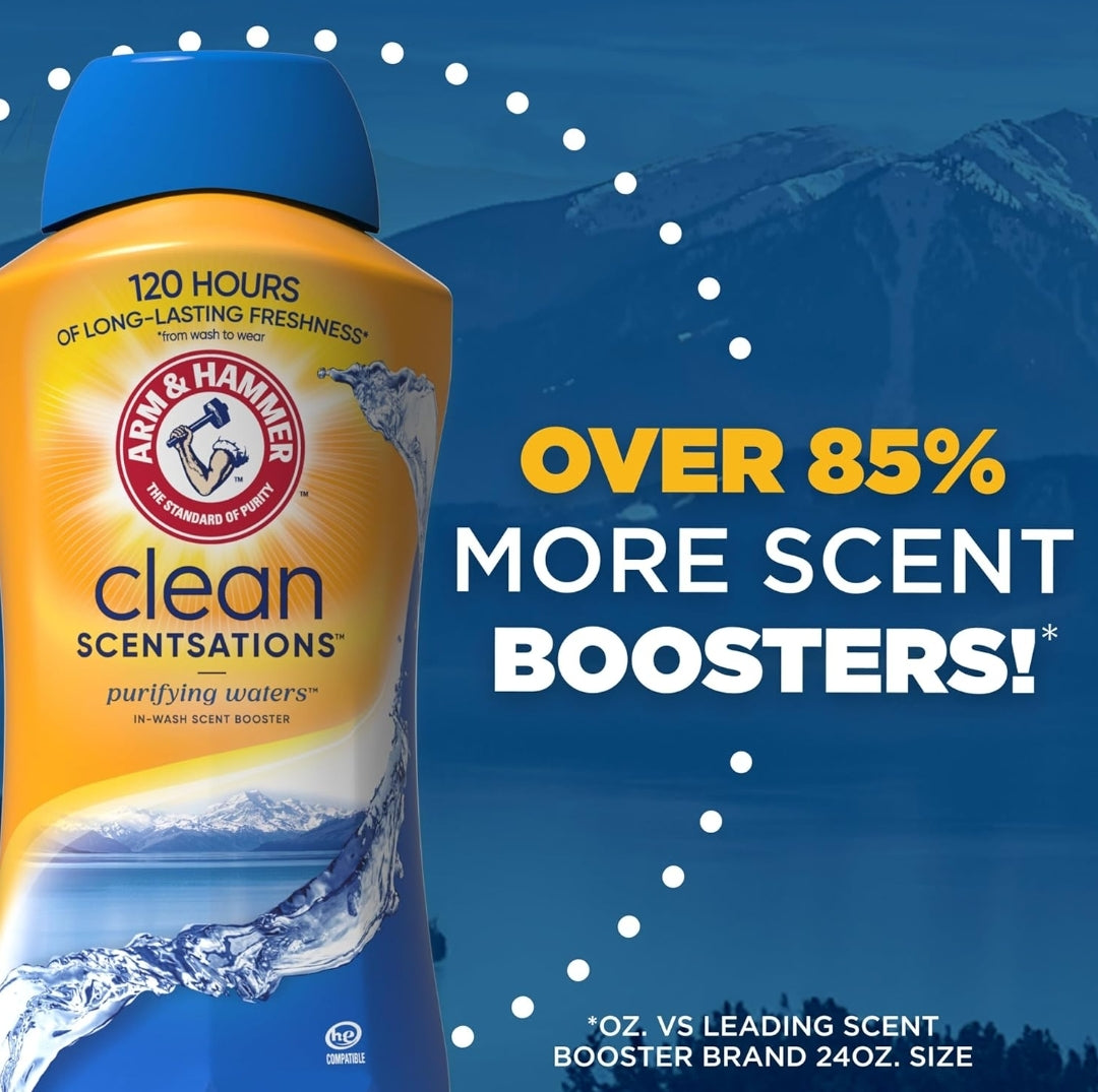 ARM & HAMMER Clean Scentsations In-Wash Laundry Scent Booster - Purifying Waters scent (45 Oz)