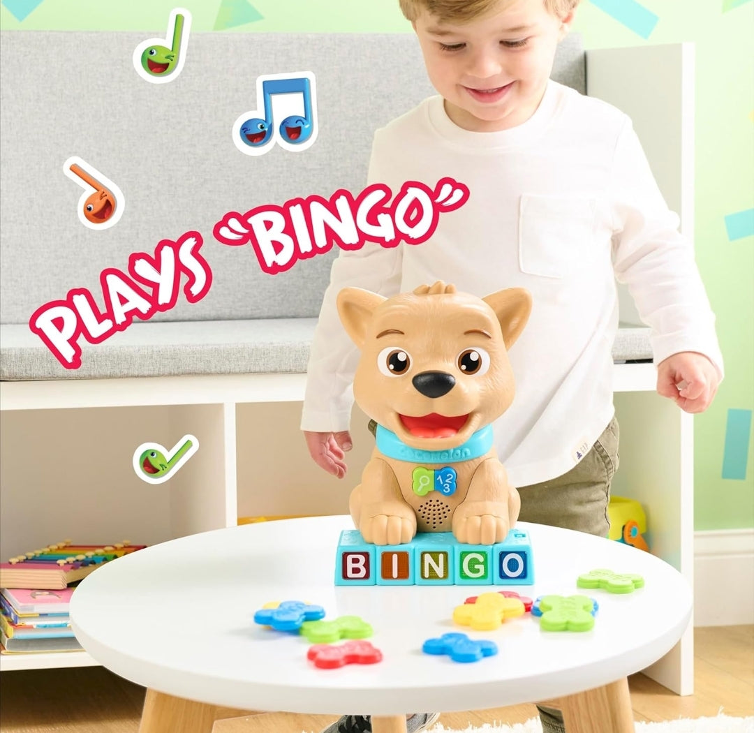Just Play Cocomelon Count & Learn Bingo, 11-pieces, 40+ Learning Phrases, Early Learning and Education, Kids Toys for Ages 18 Month