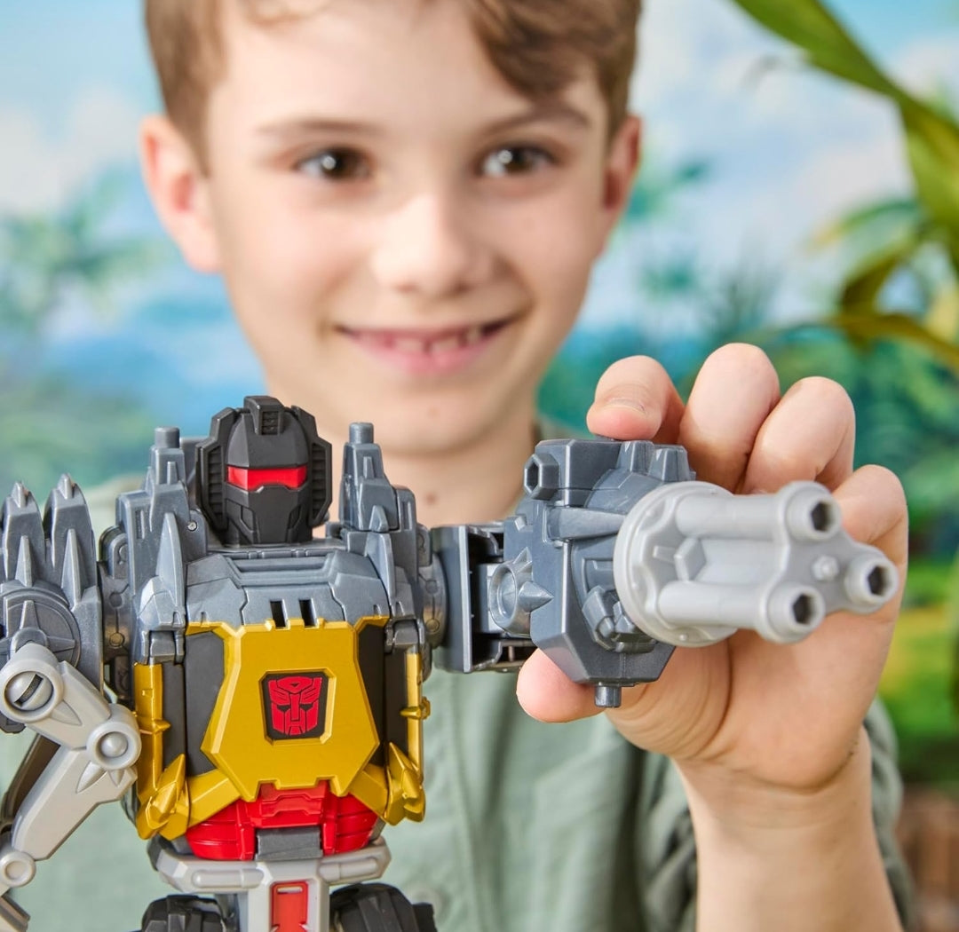 New Transformers Cyberworld Grimlock Chomp & Battle 9-Inch Action Figure, Quick Change to Dino Mode, Robot Toys for Boys & Girls 6+ Years